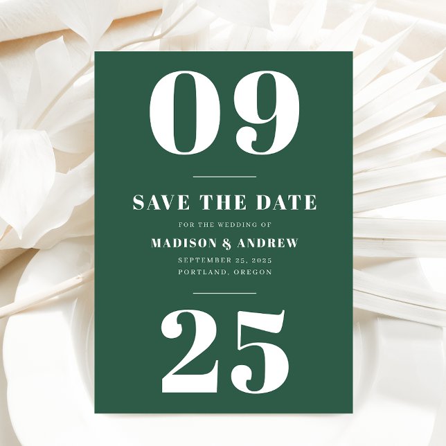 Green Bold Typography Save the Date (Creator Uploaded)