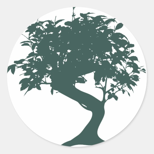 Green Bonsai Tree Sticker (Front)