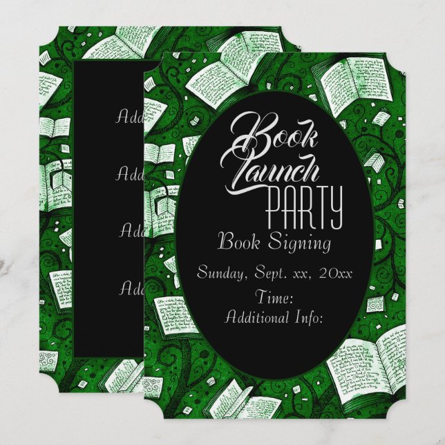 Green Book Launch Party Invitation (Front/Back)