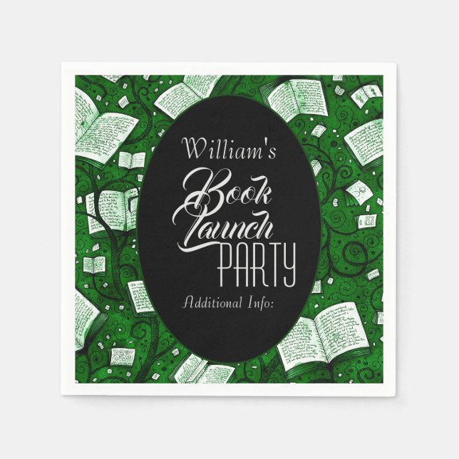 Green Book Launch Party Napkin (Front)