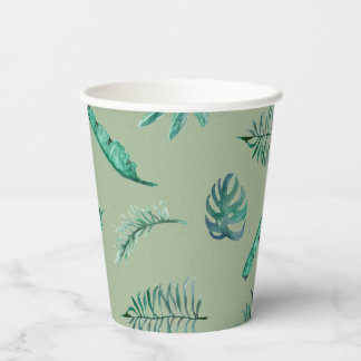 Green Botanical Baby Shower Cups