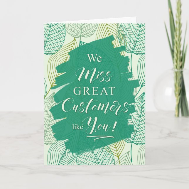 Green Botanical Business Customer Reactivation Announcement (Front)