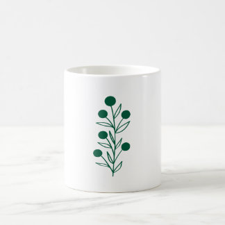 Green Botanical Line Art Coffee Mug