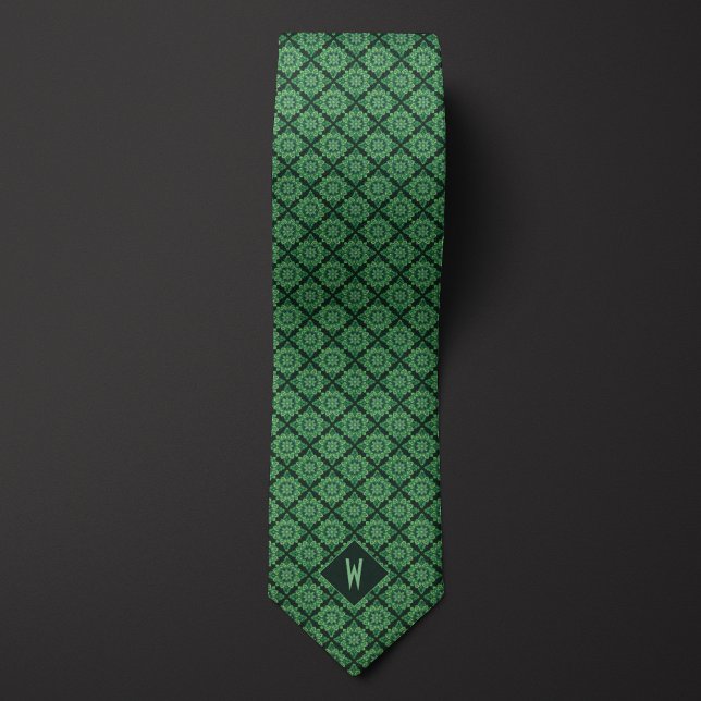 Green Botanical Mandala Tie (Creator Uploaded)