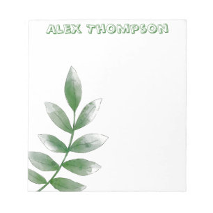 Green Botanical Minimalist Notepad