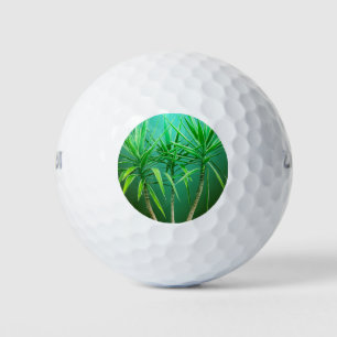 Green Botanical Palm Tree Cushion Golf Balls