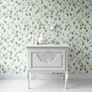 Green Botanical Pattern Wallpaper Peel & Stick