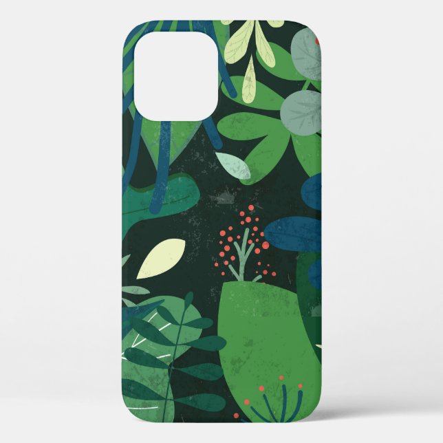 Green Botanical: Tropical Leaves Illustration Case-Mate iPhone Case (Back)