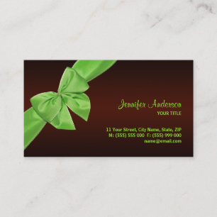 Green Bow business card