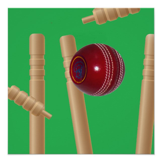 Green Bowled At Cricket, Poster (Front)