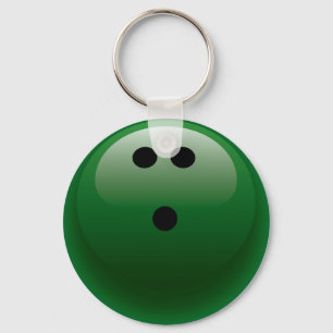 GREEN BOWLING BALL KEY RING