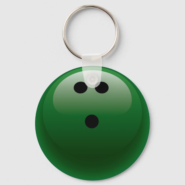 GREEN BOWLING BALL KEY RING (Front)