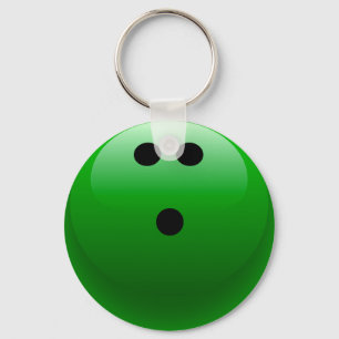 Green Bowling Ball Key Ring