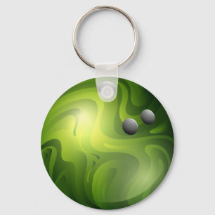 Green Bowling Ball Keyring keychain
