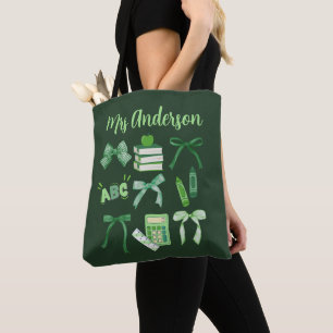 Green Bows Elementary Teacher St Patrick's Day  Tote Bag