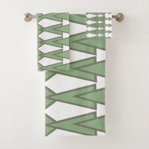 Green Bowties Bath Towel Set