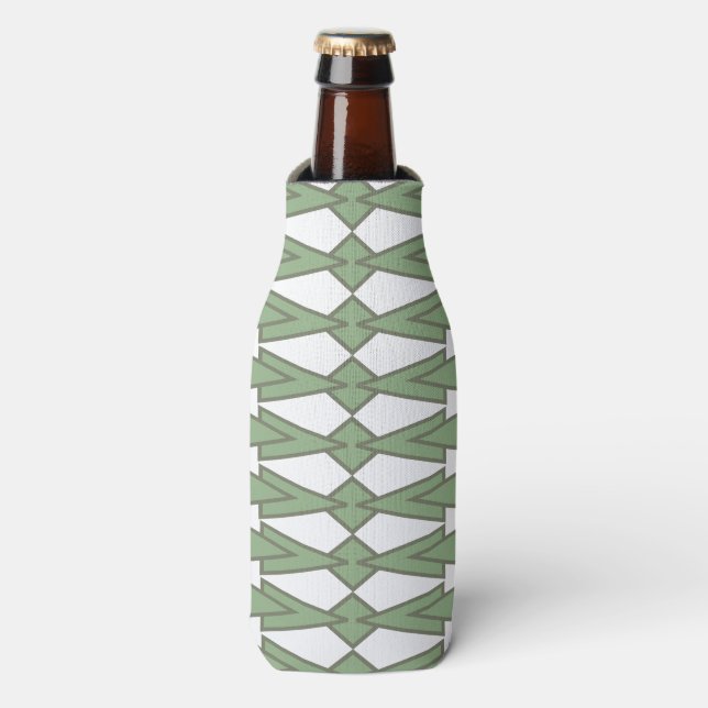 Green Bowties  Bottle Cooler (Bottle Front)
