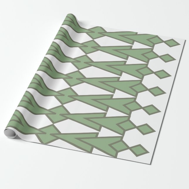 Green Bowties  Wrapping Paper (Unrolled)