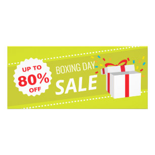 Green Boxing Day Card with Exclusive Gift Voucher