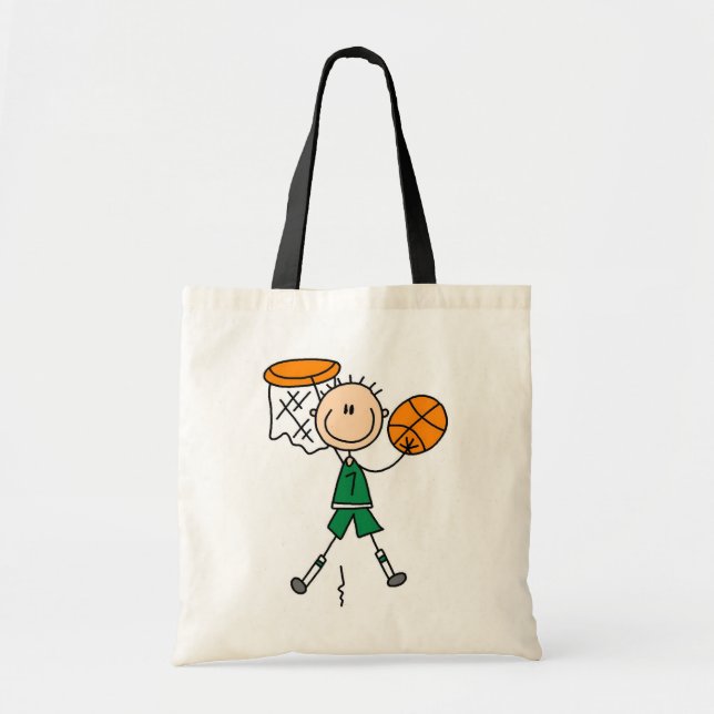 Green Boy Basketball Player t-shirts and Gifts Tote Bag (Front)