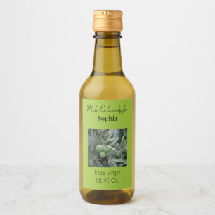 Green Branch Olive Oil Bottle Label