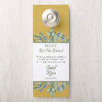 Green Branch Wedding Suite Favour - Door Hanger