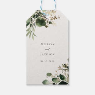 Green Branches Wedding Gift Tags