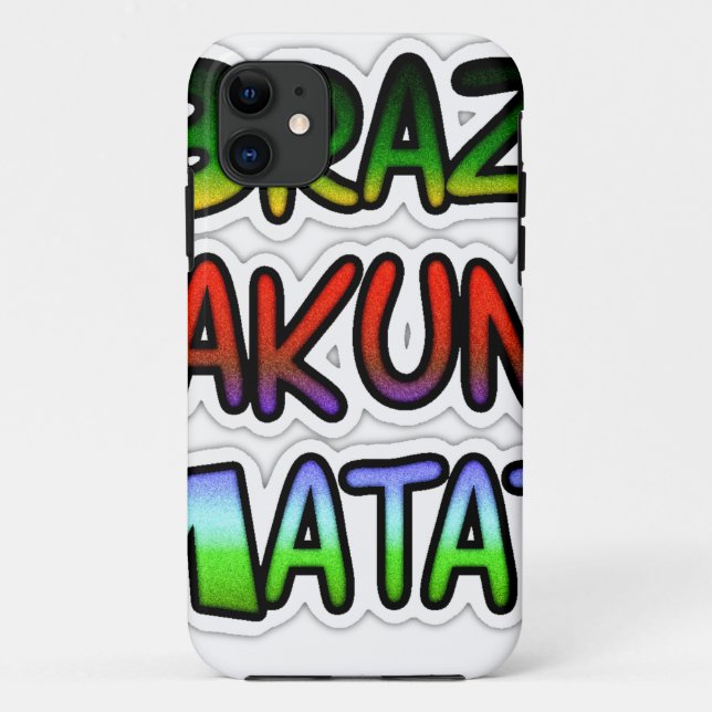 Green Brazil Hakuna Matata Gifts Case-Mate iPhone Case (Back)