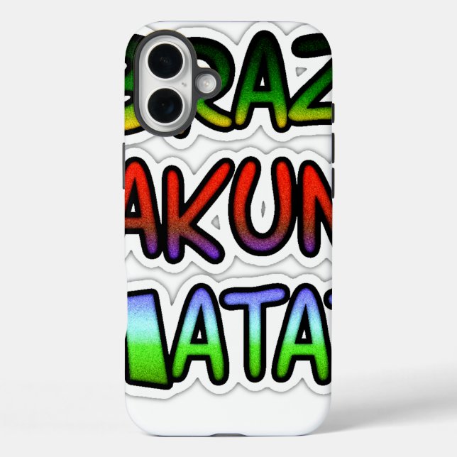 Green Brazil Hakuna Matata Gifts Case-Mate iPhone Case (Back)