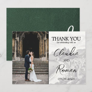 Green Brazil Passport Thank You Card