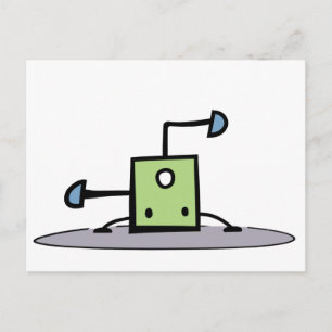 Green Breakdancing Thing Postcard