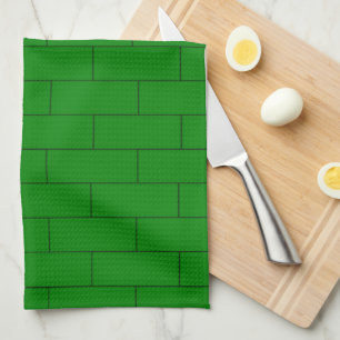 Green Brick Design Tea Towel