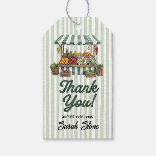 Green Bridal Shower Fresh Off The Market Gift Tags