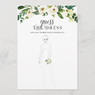 Green Bridal Shower Guess the Dress Game Invitation
