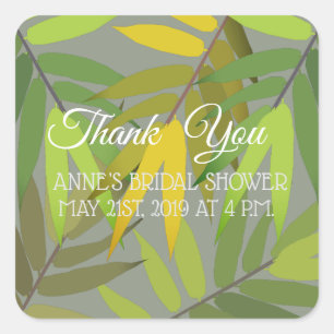 Green Bridal Shower Stickers