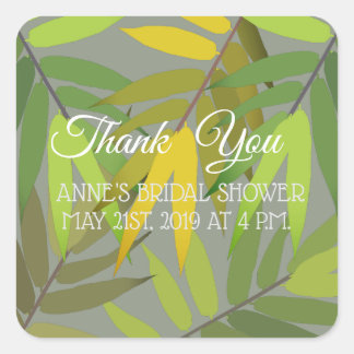 Green Bridal Shower Stickers