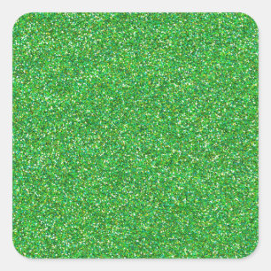 Green bright square sticker