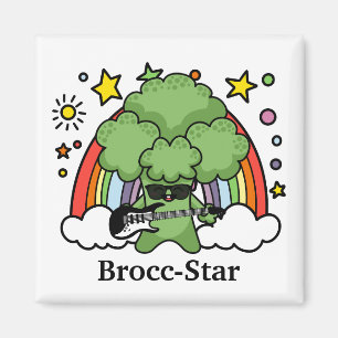 Green Broccoli Brocc, Rock Star Magnet