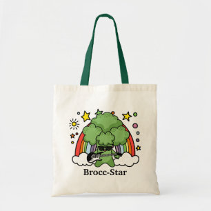 Green Broccoli Brocc, Rock Star Tote Bag