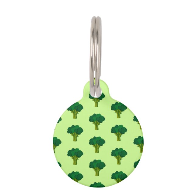 Green Broccoli Vegetable Healthy Eating Veggie Pet Tag (Front)