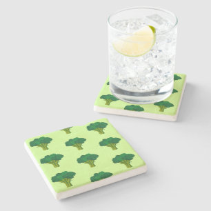Green Broccoli Vegetable Healthy Eating Veggie Stone Coaster