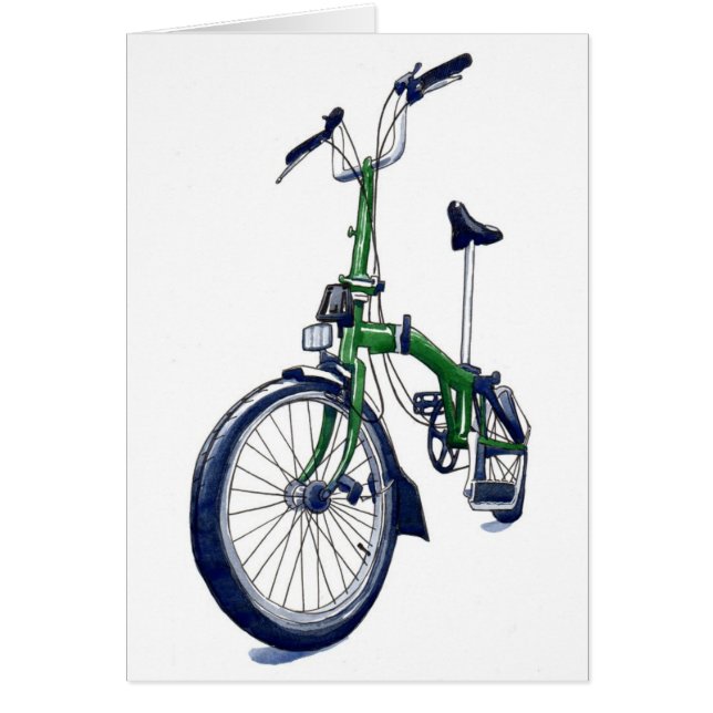 Green Brompton bicycle (Front)