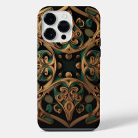 Green Bronze Ornamental Plaid Pattern Decoration