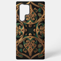 Green Bronze Ornamental Plaid Pattern Decoration