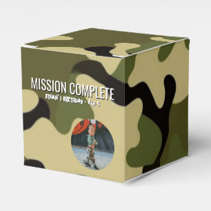 Green, Brown, and Tan Camo Mission Complete Favour Box