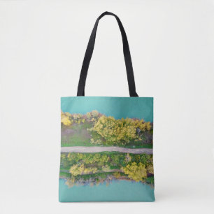 Green, brown, and yellow decor tote bag