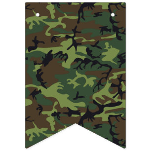 Green Brown Camouflage. Camo your Bunting