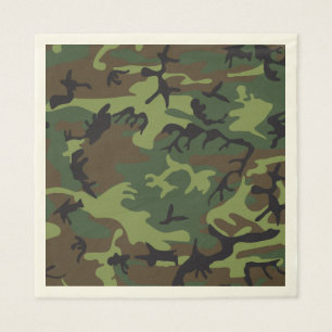 Green Brown Camouflage. Camo your Napkin