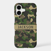 Green Brown Camouflage Personalised