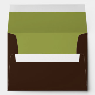 Green & Brown Christmas Card Holiday Envelopes